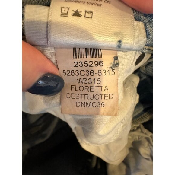 Paige Jeans Women 27 Blue Light Wash‎ Denim Distressed Atley Ankle Flare Leg - Picture 11 of 11